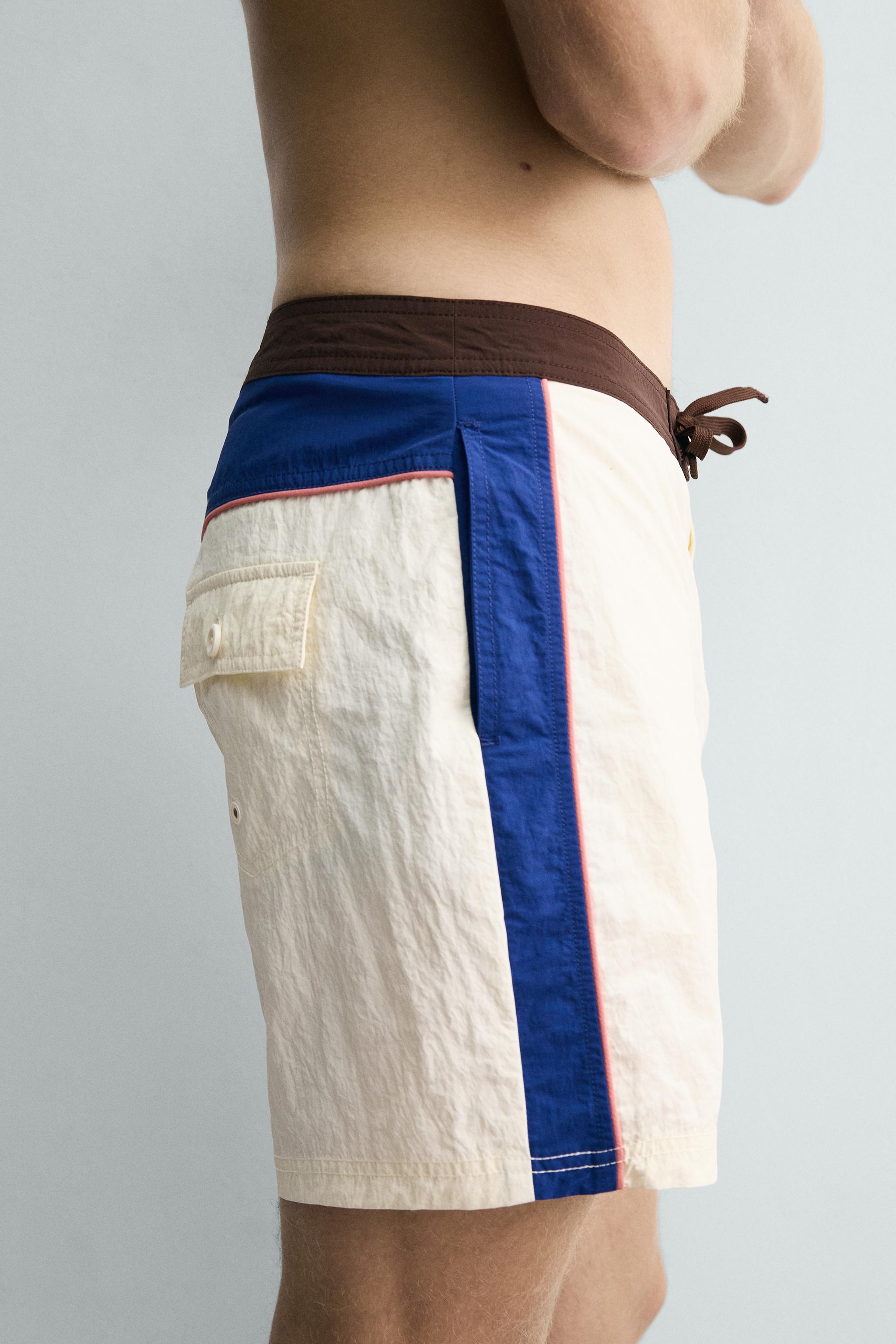 MAILLOT DE BAIN LONG À CONTRASTE